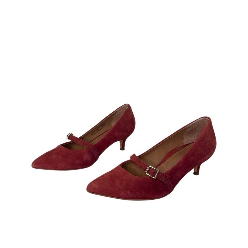 Vionic Women's Minnie Wine Kitten Heel Suede Shoes Sz 6 EU 37 - Picture 2 of 8